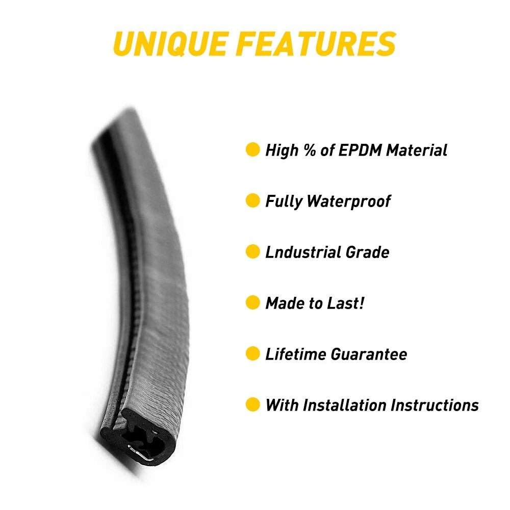 16ft Car Trim Edge Door Molding Rubber Strip Scratch Seal Protector Guard Decor 6B93BC-57