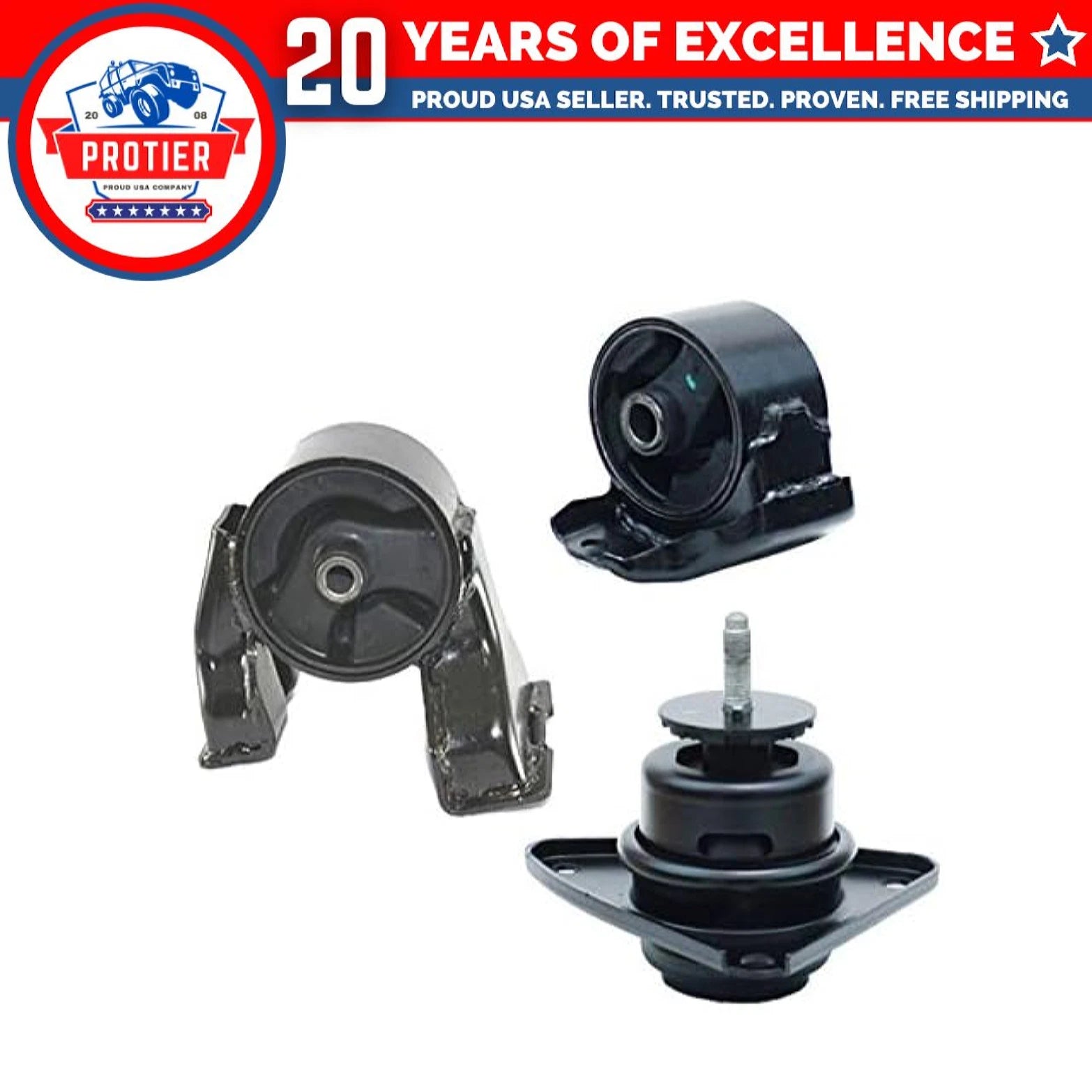 Fits 2007-2011 Hyundai Elantra 2.0L MANUAL Trans Engine Motor Mount Set 3PCS : 6B93BC-57