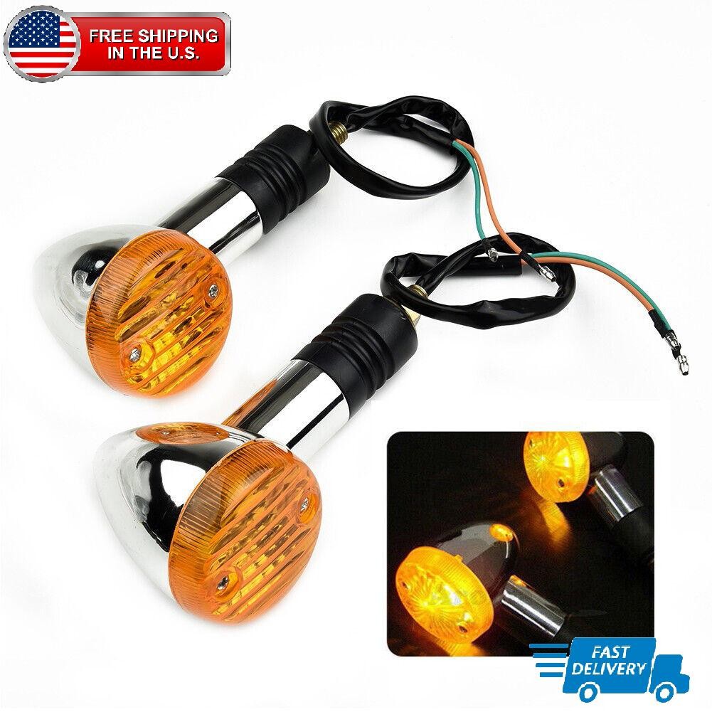 2pcs Motorcycle Turn Signal Indicator Light Blinker for kawasaki Suzuki Honda US