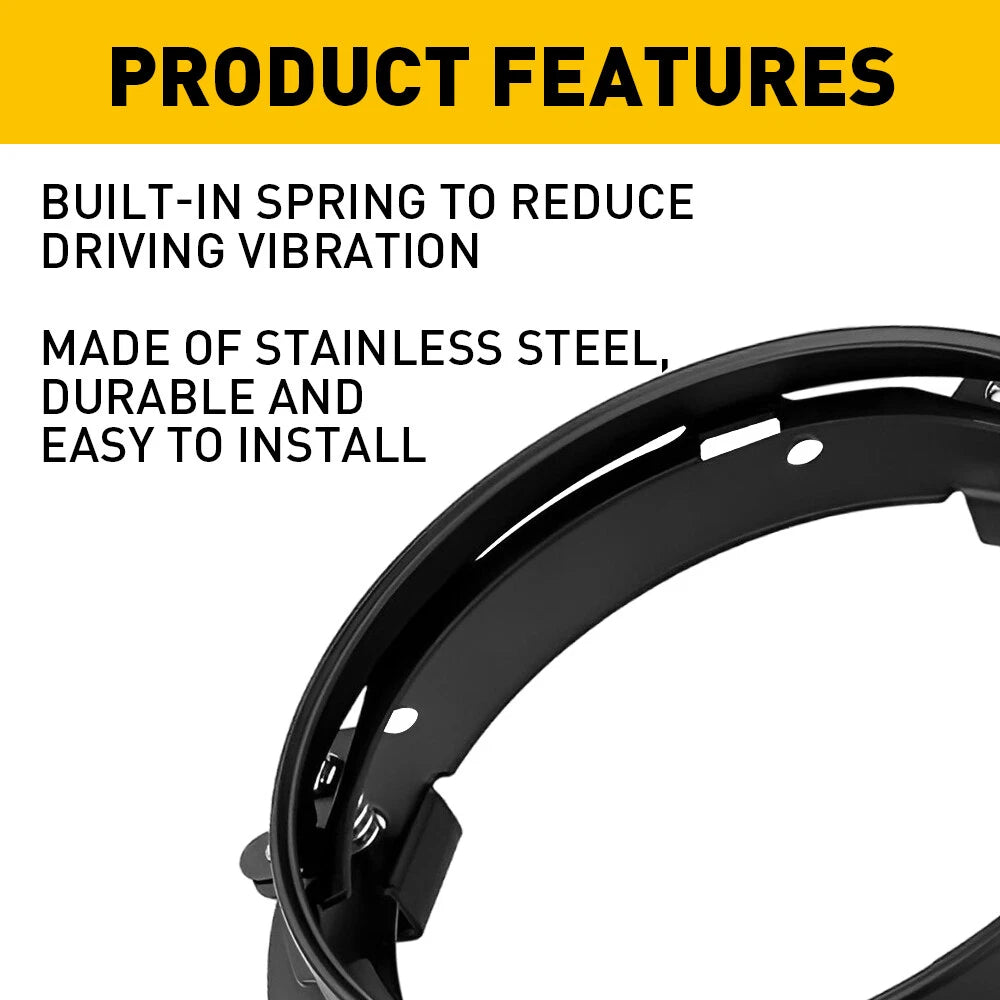 2X Round 7Inch LED Headlight Mounting Ring Bracket Adapter for Harley Touring A 6B93BC-57