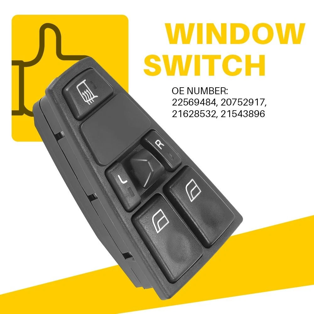 22569484 MASTER WINDOW CONTROL POWER SWITCH FOR VOLVO VN 2005-2014/VNL 2005-16 A 6B93BC-57