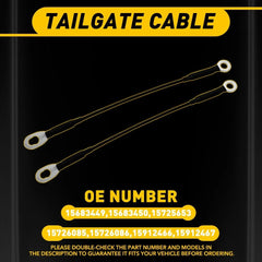 2pc Left + Right Tailgate Cable Kit For 1994-2004 Chevy S10 Pickup GMC Sonoma EA 6B93BC-57