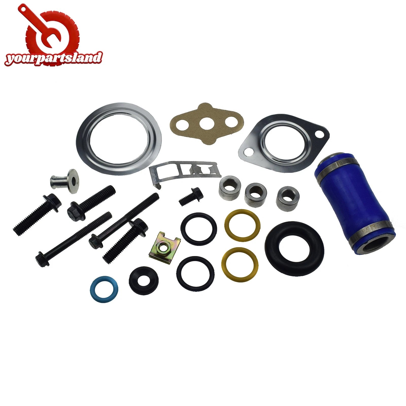 For 2003-2010 Ford Powerstroke Diesel 6.0L Intake Manifold Gasket Set Blue Hose 6B93BC-57