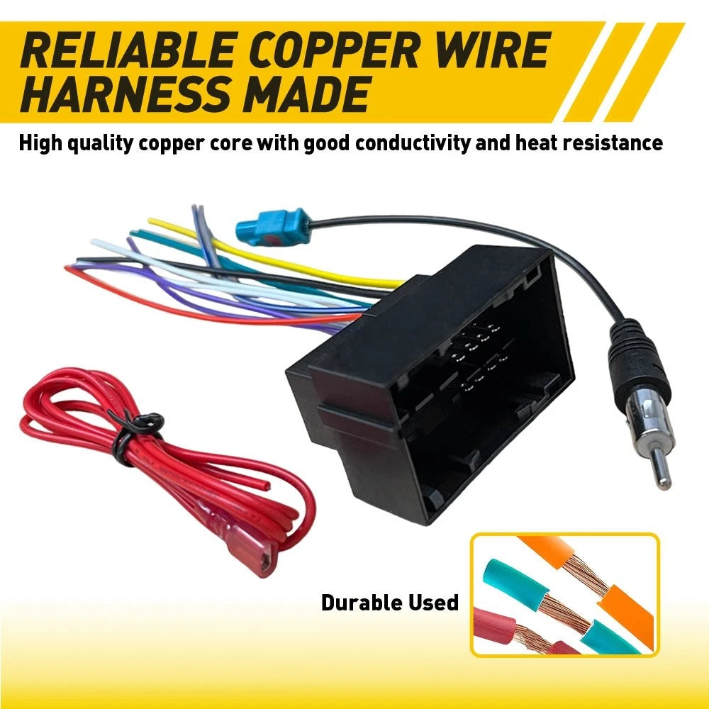 Car Stereo Radio Wire Harness Antenna Adapter For Dodge RAM 1500 2500 2013-19 EA 6B93BC-57