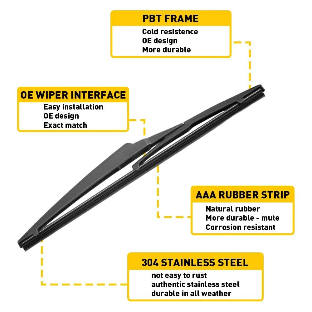Fits Dodge Journey 2.4L 3.6L 2009-2020 ABS Rear Arm Wiper With Blade 68040371AA 6B93BC-57