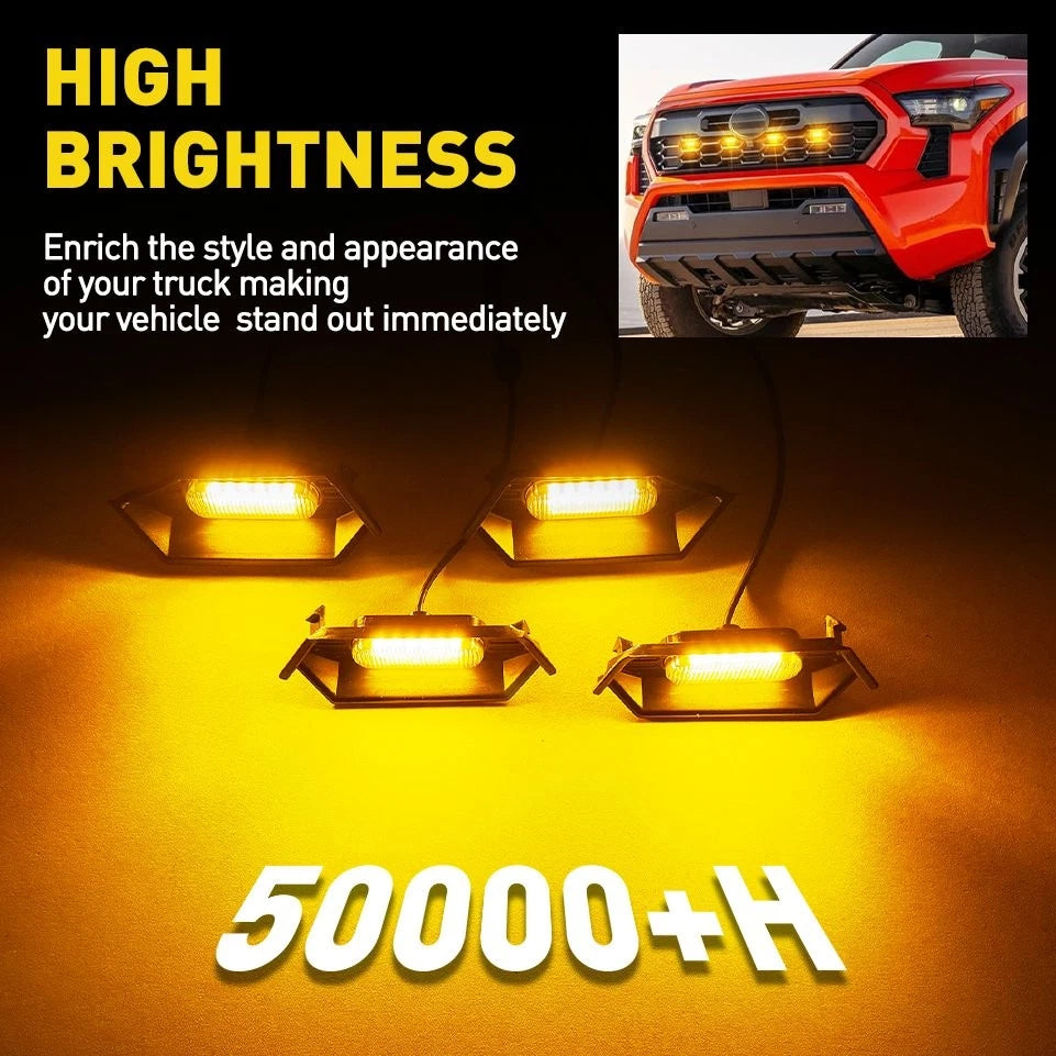 4x Front Bumper Amber Fog Lamp For 2024-2025 Tacoma TR D Sport / TR D Off-Road A 6B93BC-57