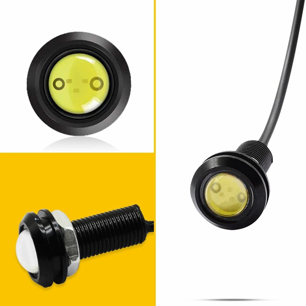 10X White LED Rock Round Button Light For Truck Eagle Eye Side Marker Light Lamp 6B93BC-57
