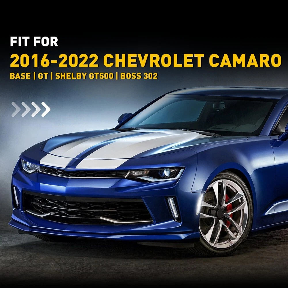 Fit 2016-2022 Chevrolet Camaro white clear LED Marker Side Lights Kit Front Rear 6B93BC-57