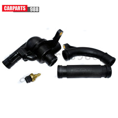 4PCS Thermostat Housing Assembly & Pipe & Sensor for Land Rover Freelander 02-05 6B93BC-57
