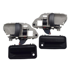 4Pcs Inside + Outside Door Handle Left Right For Chevy Pickup Tahoe Yukon C1500 6B93BC-57