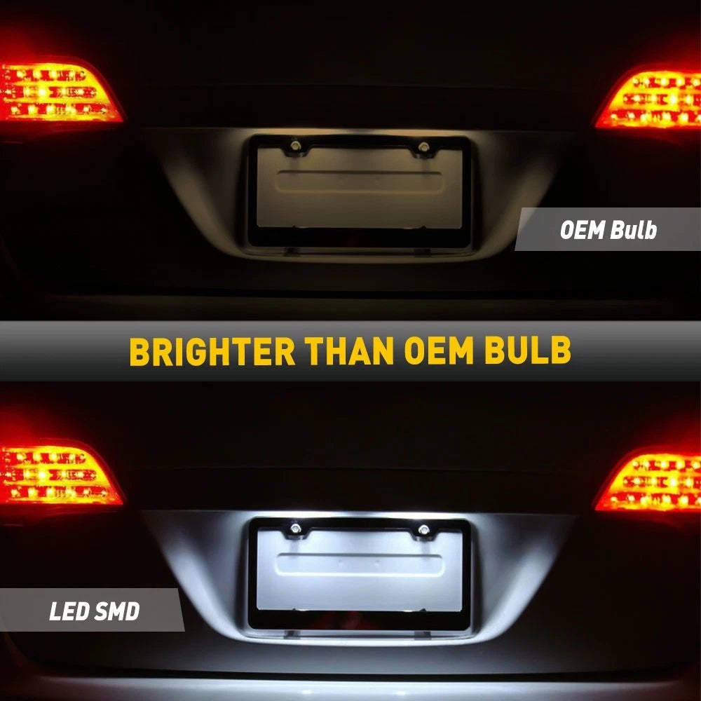 2X LED License Plate Light Rear Tag Lamps 6000K For 2007-2012 Toyota Yaris Sedan 6B93BC-57