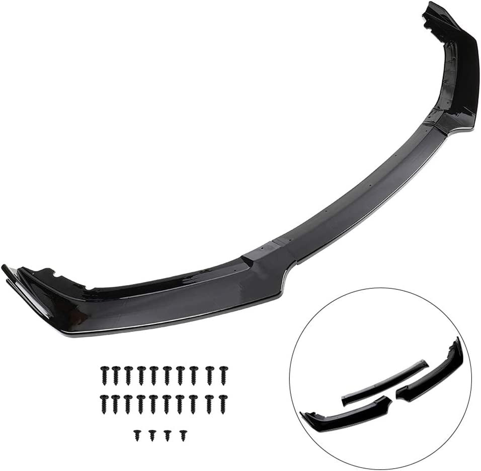 For 2016-2018 Honda Civic Front Bumper Lip Kit Spoiler Splitter Glossy Black 6B93BC-57