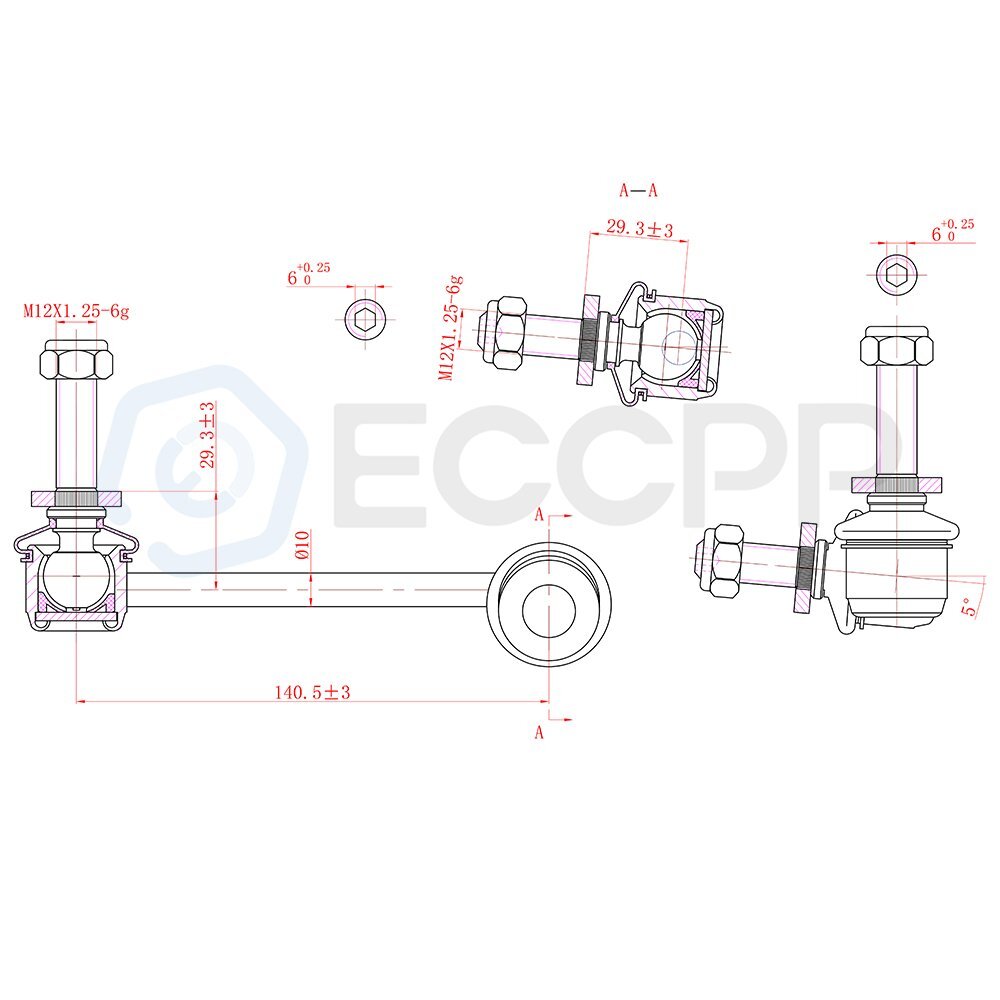 Front Wheel Bearing Tie Rods Sway Bars Link Fits 2003 - 2009 4Runner FJ Cruiser KOEEP