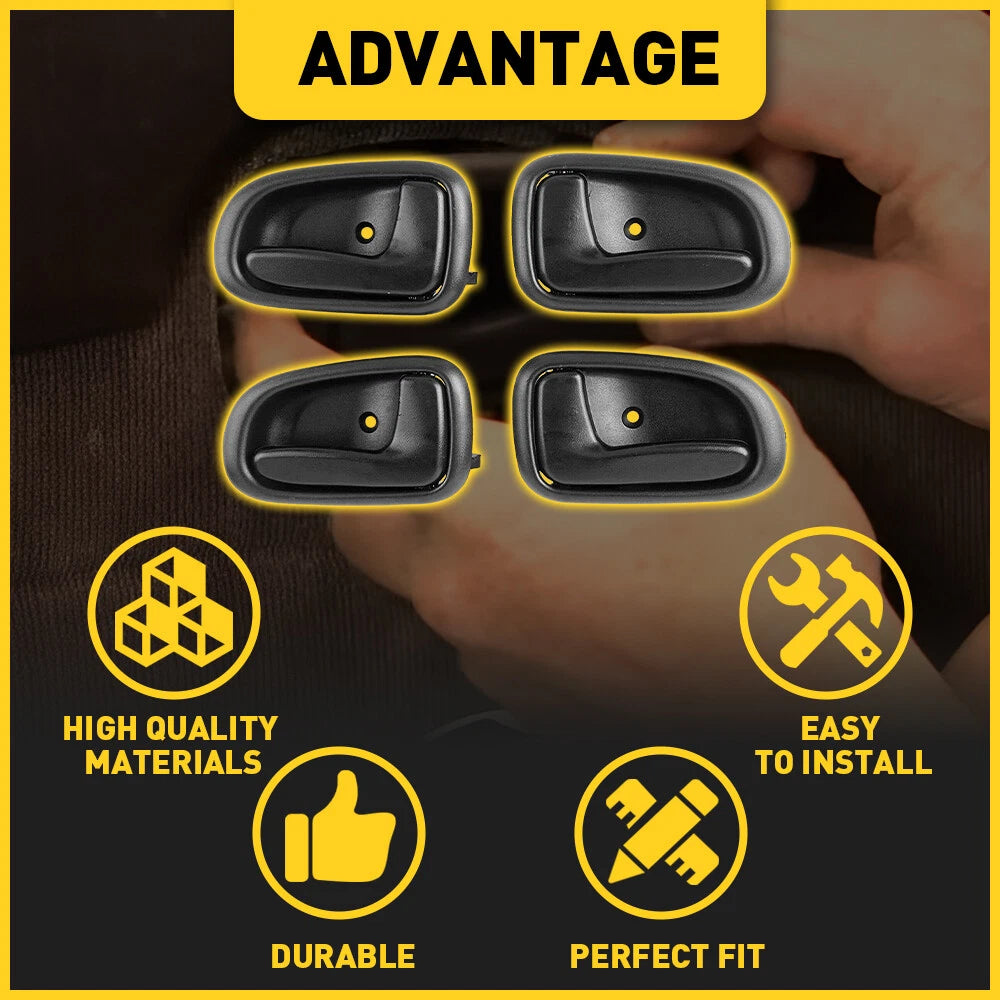 Interior Door Handle For 93-97 Toyota Corolla Set of 4 Front and Rear EOA 6B93BC-57