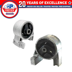 Fits 2006-2011 Hyundai Accent 1.6L Front Lower & Rear Motor Mount 2pcs : A7159, 6B93BC-57