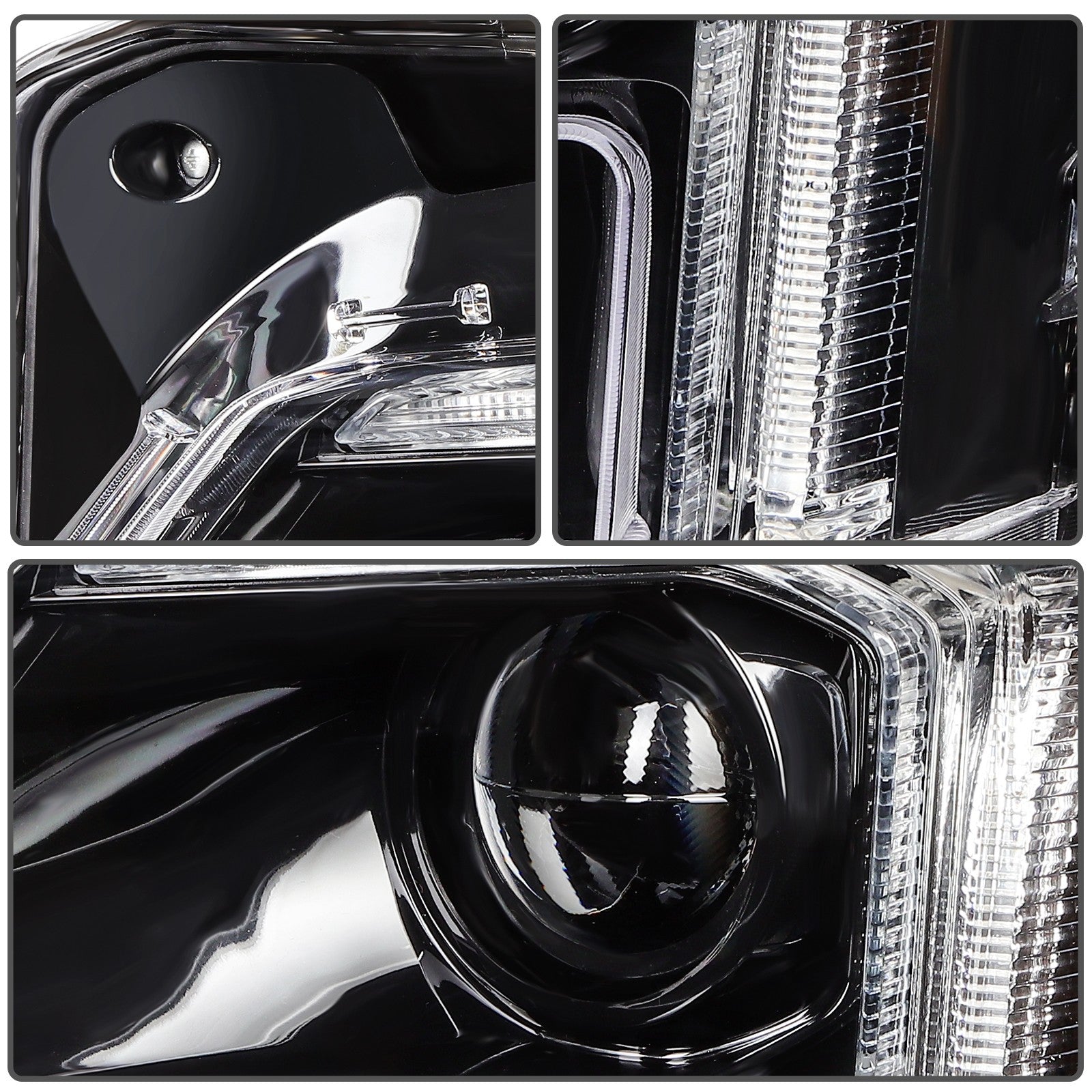 Pair Kit LED Headlights Assembly For 2022-2023 Chevrolet Traverse 3.6L Black 6B93BC-57