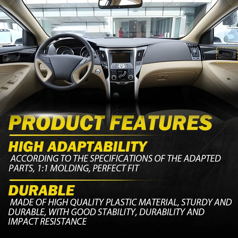 Interior Door Handle For 2008-2010 Hyundai Sonata Front Passenger Black Plastic 6B93BC-57