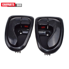 Pair Left Right Black Interior Door Handle For 2000-2006 Hyundai Accent 1.6L 6B93BC-57