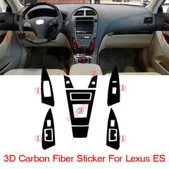 Interior Center Console Carbon Fiber Molding Sticker Decals For Lexus ES 2006-12