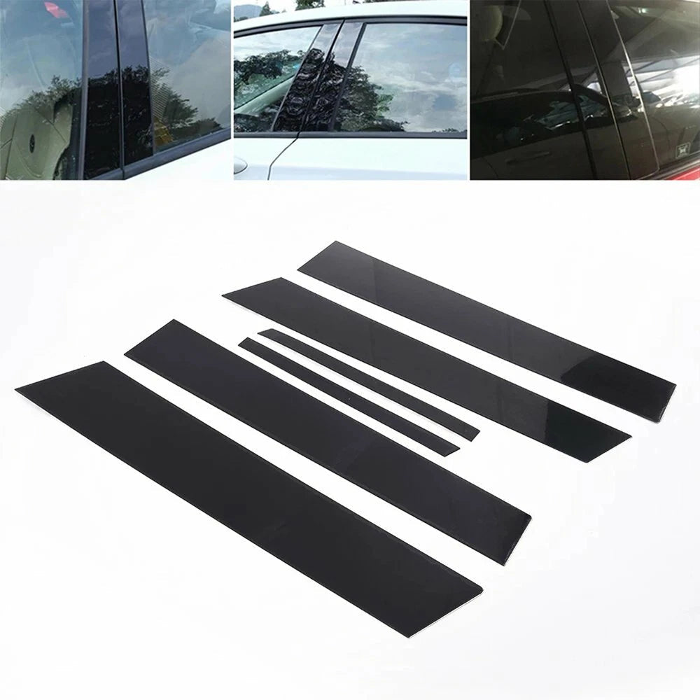 Black Pillar Posts For Honda Civic 2006-2011 (4dr) 6pc/Set Door Trim Cover Kit A 6B93BC-57
