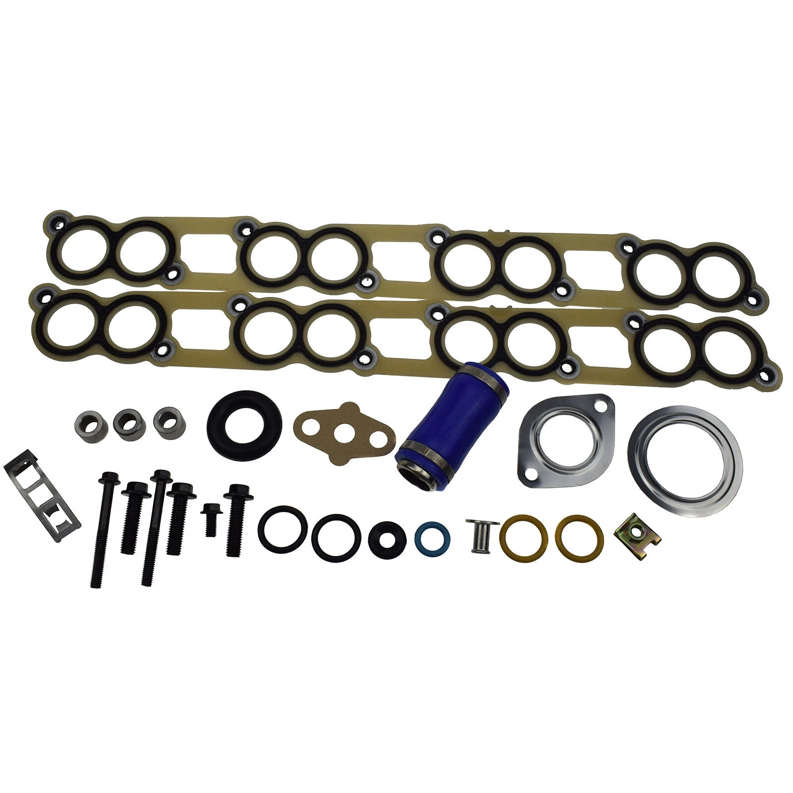 Inlet Manifold Gasket Set & Blue Hose for 2003-2010 Ford Diesel 6.0 6B93BC-57