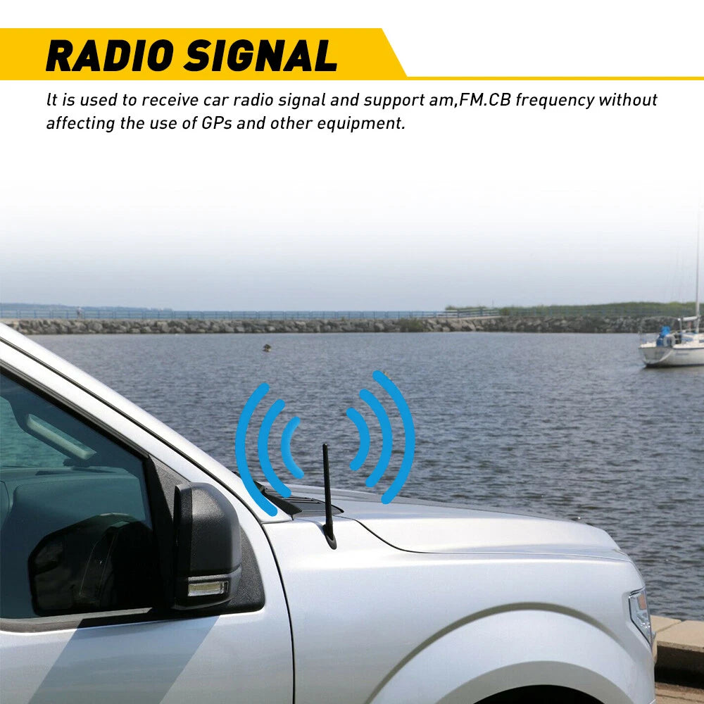 7" Short Black Antenna Mast Radio AM/FM for CHEVY SILVERADO 2006-2022 EOA 6B93BC-57