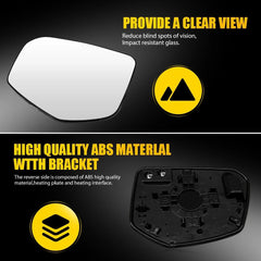Mirror Glass Fit For 2016-2021 Honda Civic Driver Side Power Heated Replacement 6B93BC-57