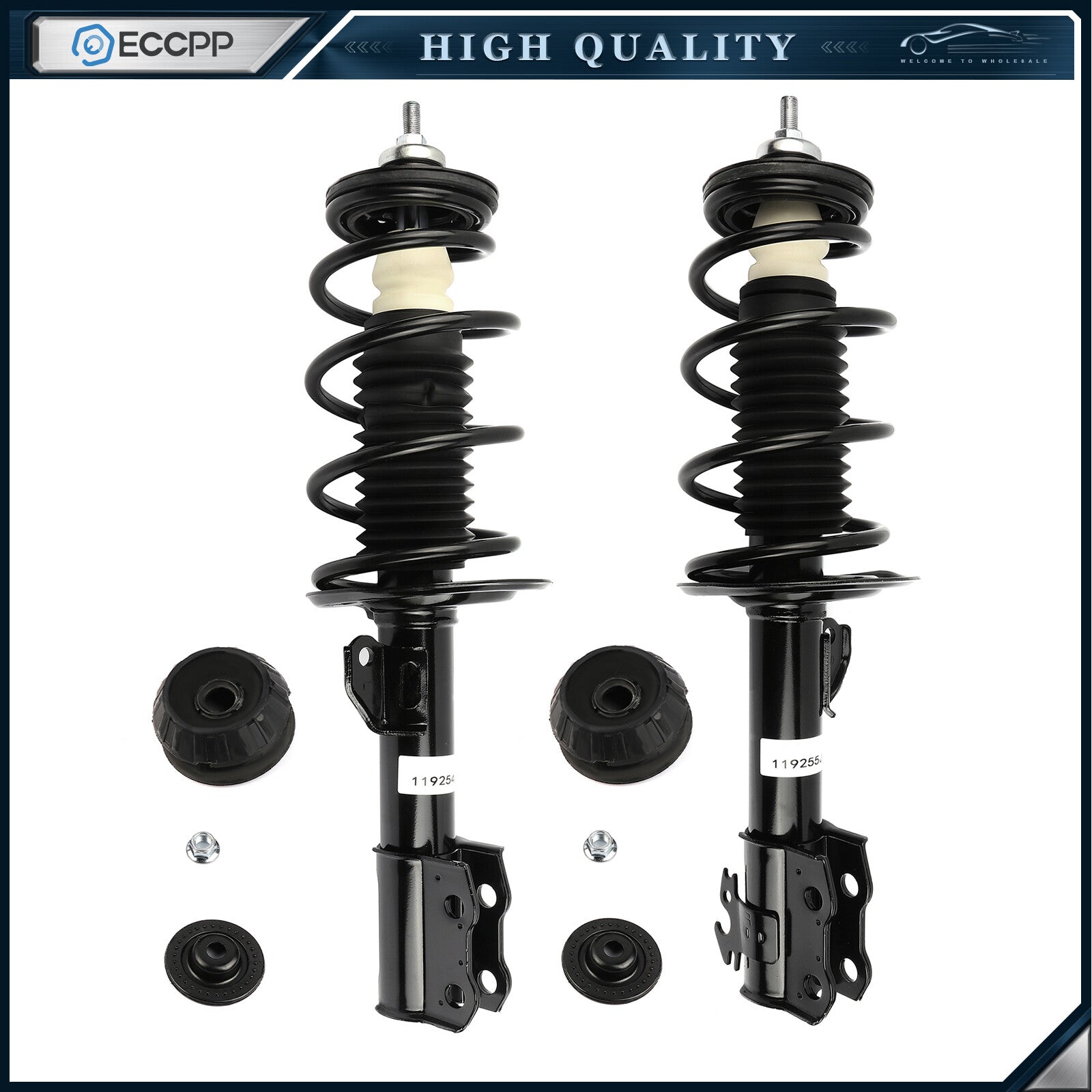 For Toyota Yaris 2006-2011 Complete Struts Shock Coil Spring Assembly Front ×2 6B93BC-57
