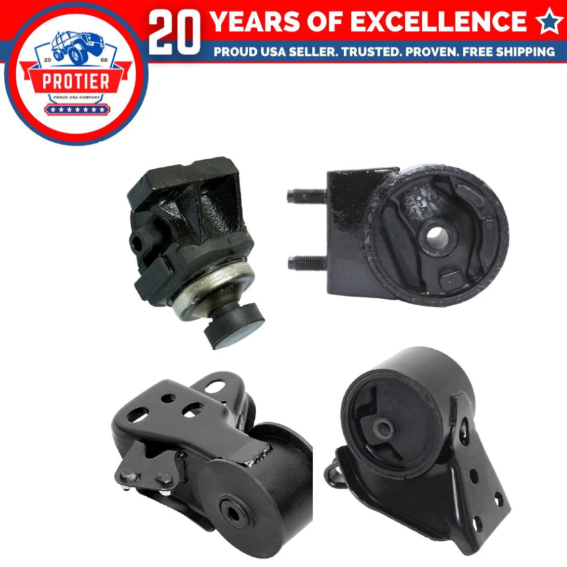 Motor & Trans Mount Set for 1993 - 1997 MAZDA 626 2.5L for Auto Trans 4PCS 6B93BC-57
