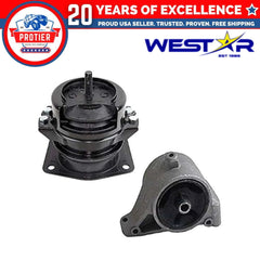 Fits 2001-2006 Acura MDX 3.5L Front & Rear Engine Motor Mount Set 2PCS 6B93BC-57