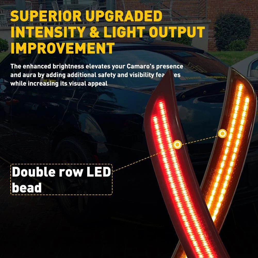 For 2015-21 Chrysler 300 Rear Front LED Side Fender Lights Marker Smoked Lamp B 6B93BC-57