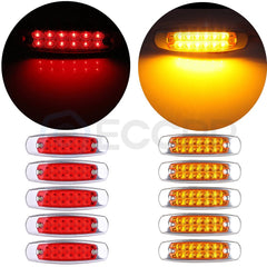 10pcs Amber Red For Peterbilt Incandescent Marker Clearance Sleeper Panel Light 6B93BC-57
