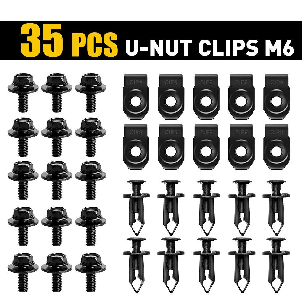 For Hyundai Body Bolts U-nut Clips - M6 Engine Under Cover Splash Shield Guard A 6B93BC-57