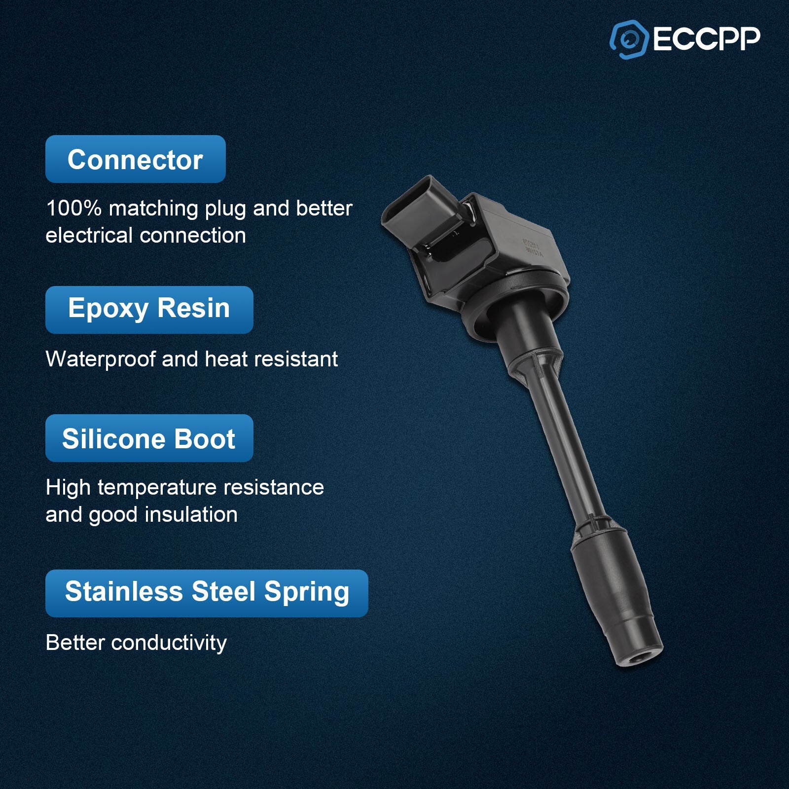 ECCPP 4 Ignition Coils For 2019 2020 2021 Toyota Prius AWD-e 1.8L L4 KOEEP