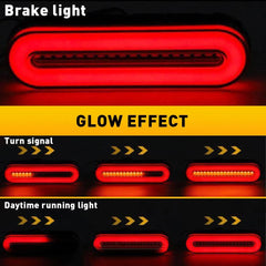 Motorcycle LED Running Brake Stop Turn Signal Tail Light Bar Flowing For UTV ATV 6B93BC-57