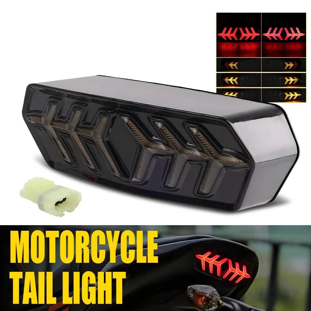 3-in-1 LED Tail Brake Light Sequential Turn Signal For Honda GROM MSX125 CBR650F 6B93BC-57