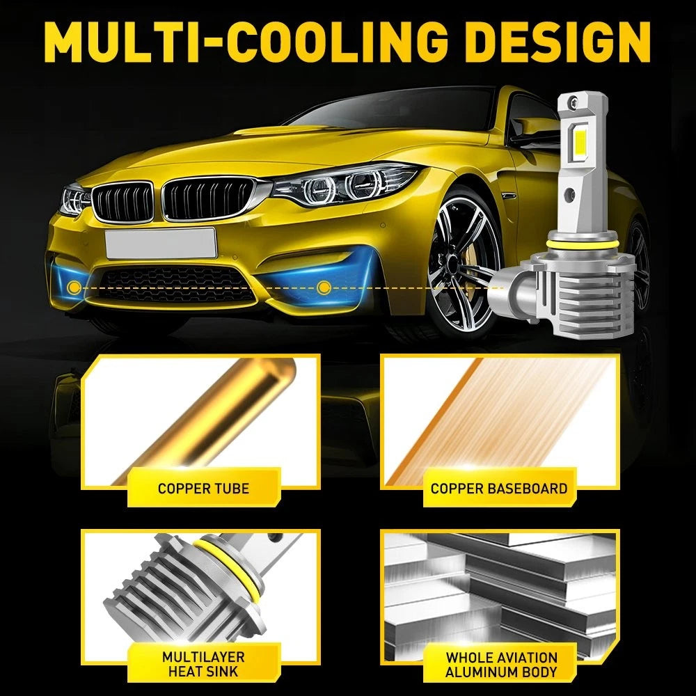 AUXITO H10 LED Headlight Fog Bulbs Conversion Kit High Low Beam Lamp 9145 6500K AUXITO
