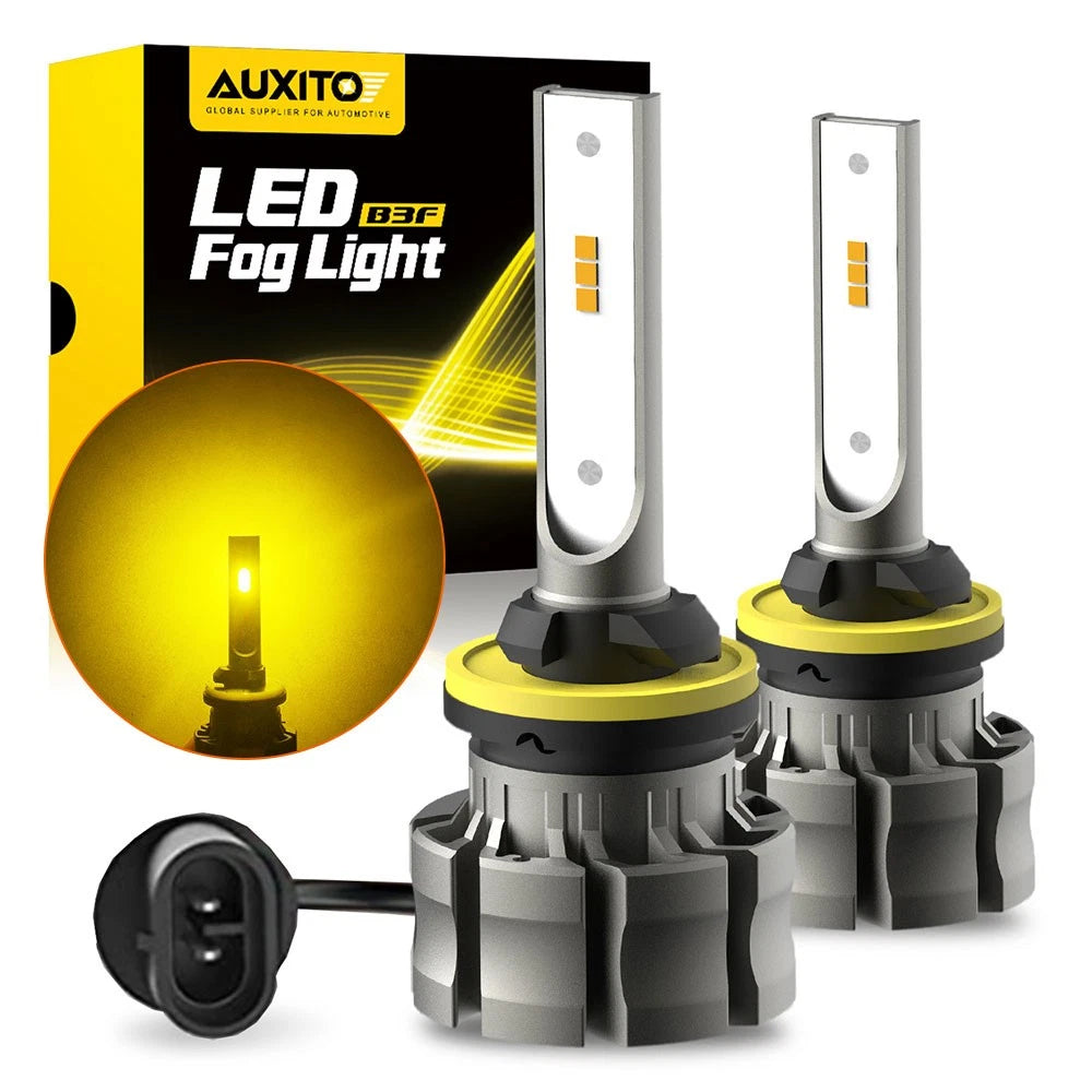 2PCS 880 890 892 893 899 CSP LED Fog Light Driving Bulbs 50W 3000K Amber Yellow 6B93BC-57