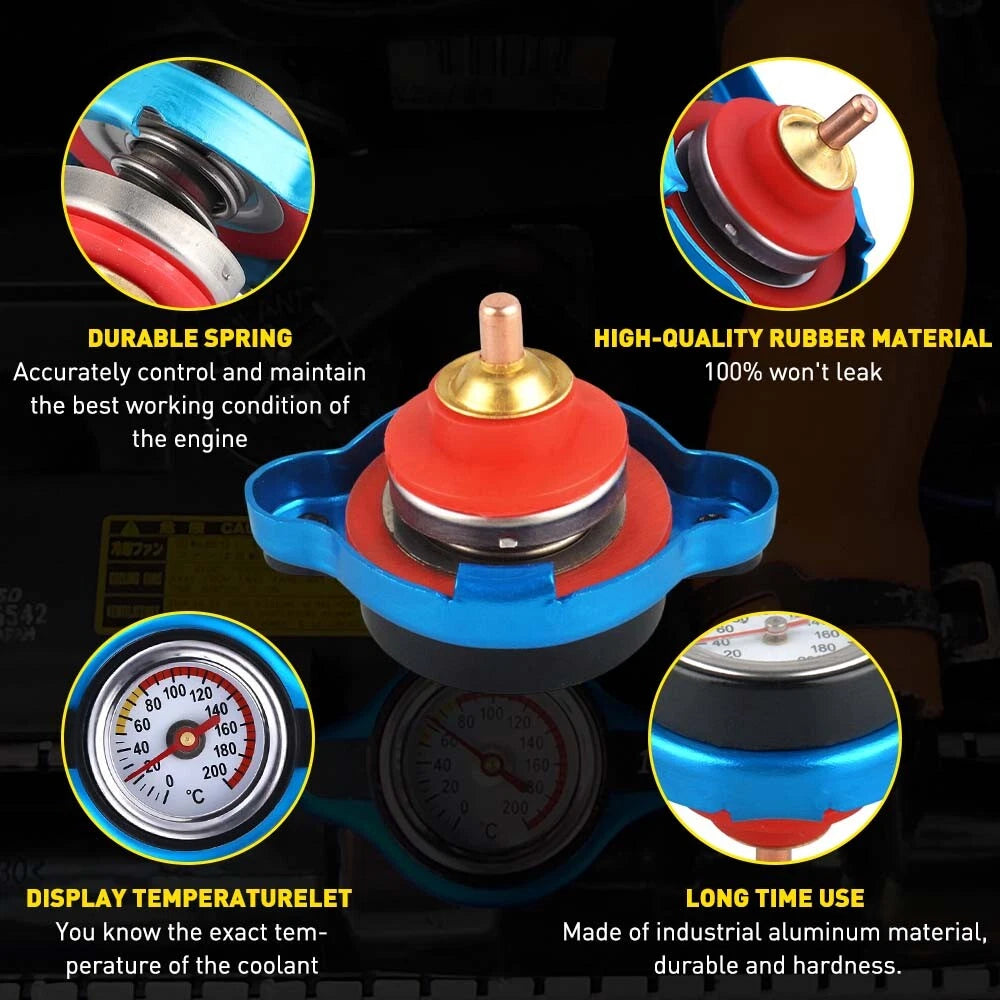 1.1Bar Small Head Car Vehicle Radiator Cap Water Temp Meter Thermostatic Gauge A 6B93BC-57