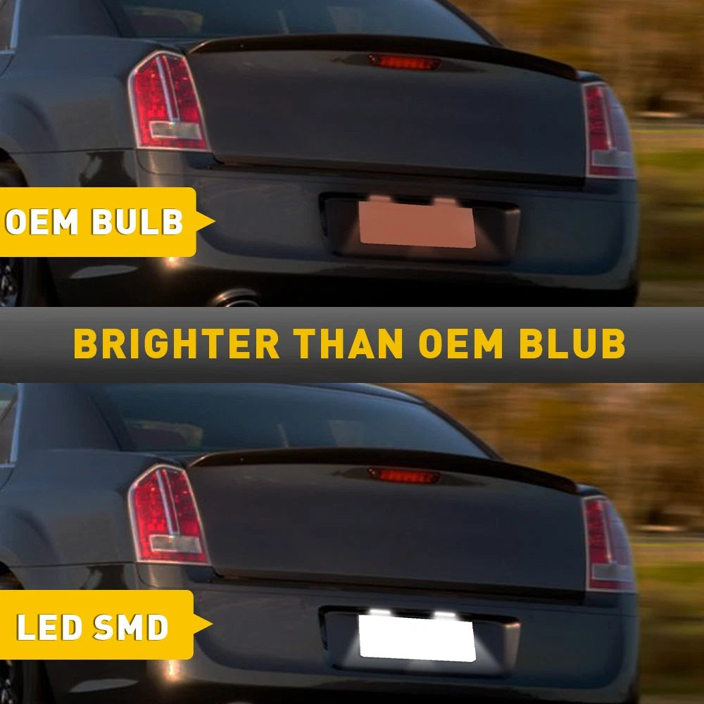 2x LED License Plate For Light 2005-2014 Chrysler 300 300S 300C Sebring 6B93BC-57