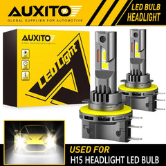 AUXITO H15 LED Headlight Bulb Canbus Error Free High Beam DRL 7035 30000LM GF EA AUXITO