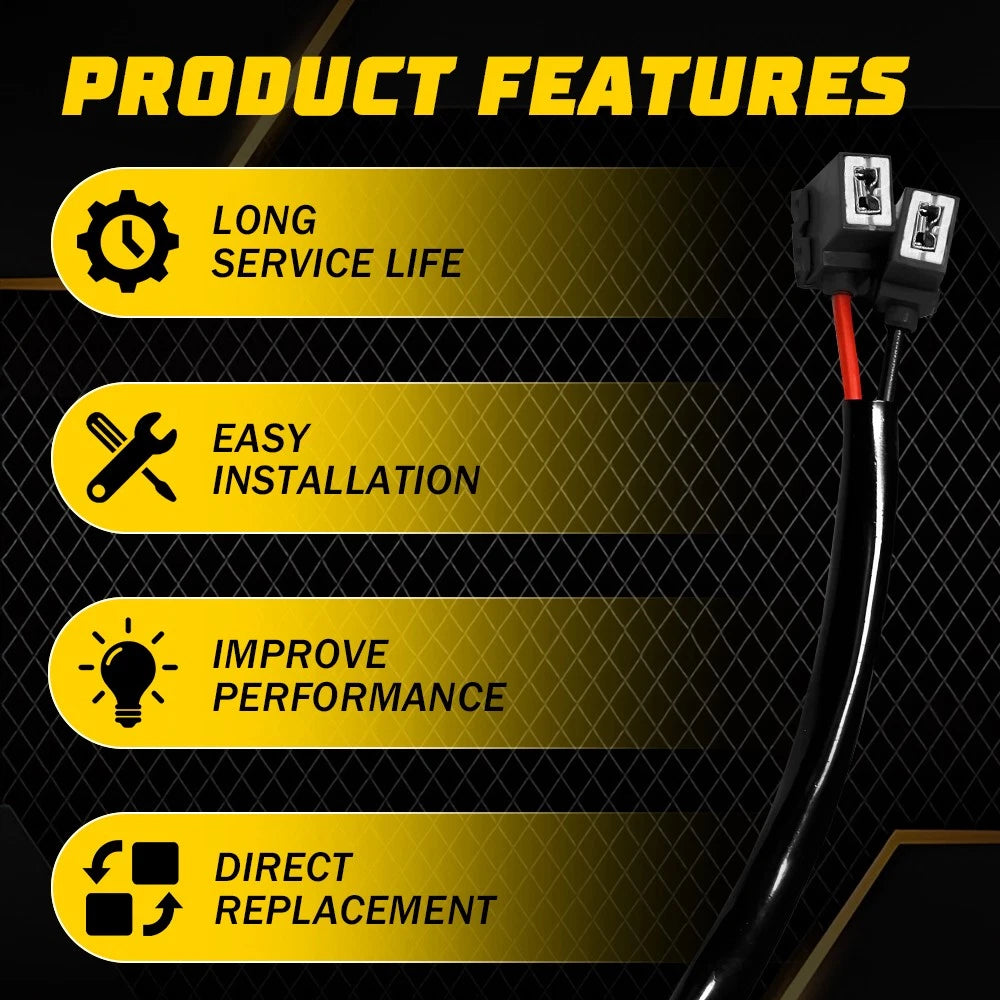 Conversion Wire H11 to H1 Two Harness Fog Light Bulb Adapter Socket Lamp Replac 6B93BC-57