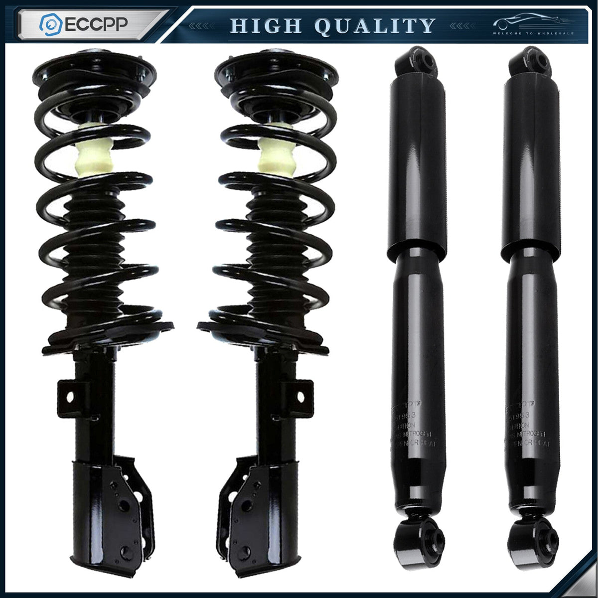 Set of 4 Front Complete Struts and Rear Shocks For 2010-2016 Chevrolet Equinox 6B93BC-57