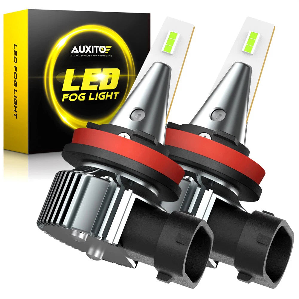 2X AUXITO Ice Blue 8000K LED Fog Driving H11 Light H16 H8 Super Bright Bulbs AUXITO