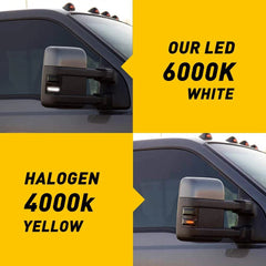 Switchback LED Side Mirror Marker Light For 08-16 Ford F250 F350 Super Duty EOA 6B93BC-57
