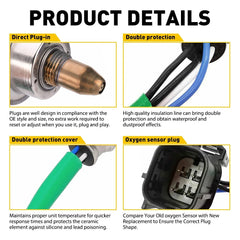 2X Upstream Downstream O2 /02 Oxygen Sensor For 08 09 10 11 12 Honda Accord 2.4L 6B93BC-57
