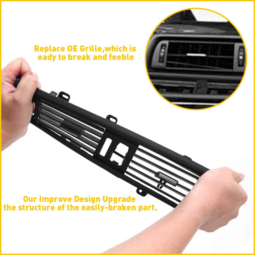 Fits BMW 520i 528i 530i 535i 2010-2016 Front Console Dash Air Vent Grille Cover 6B93BC-57
