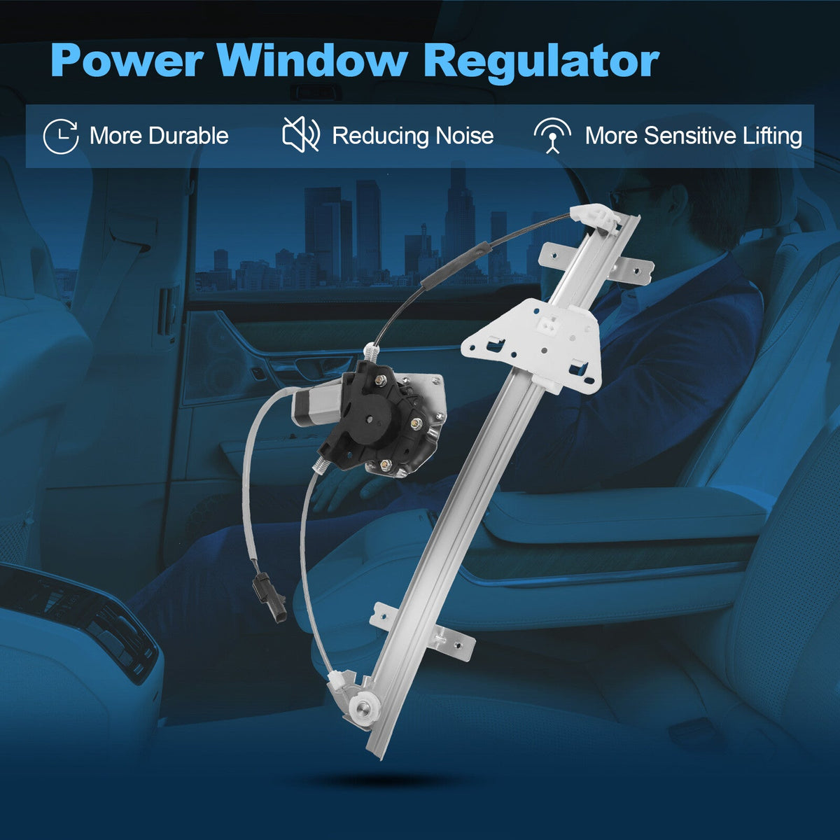 For 98-03 Dodge Dakota Durango Rear Passenger w/ Motor Power Window Regulator 6B93BC-57