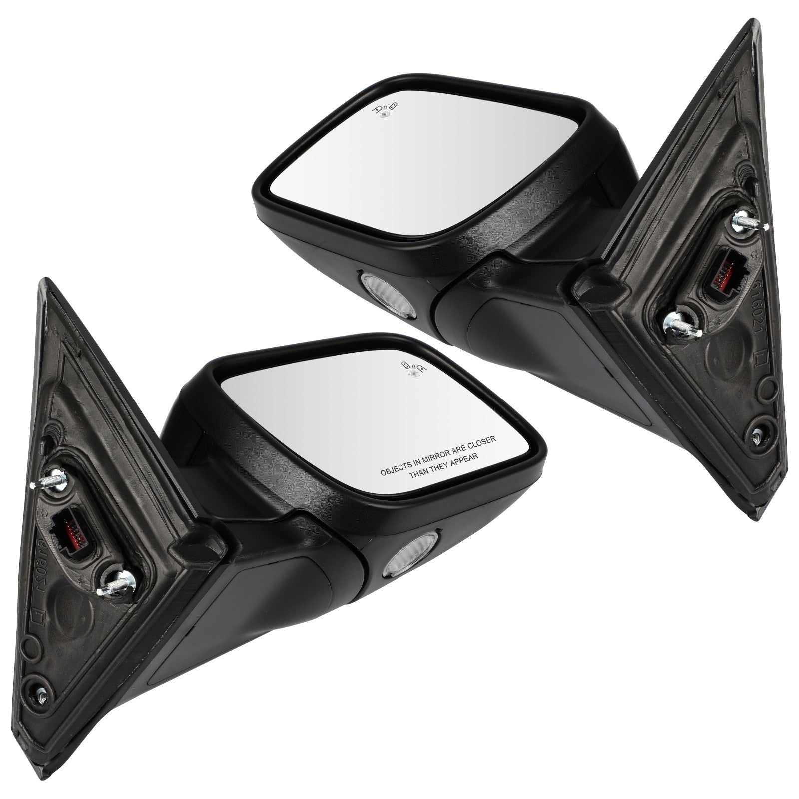 Pair Side Mirrors For 16-19 Ford Explorer Power-folding Heated Signal Puddle BSM 6B93BC-57