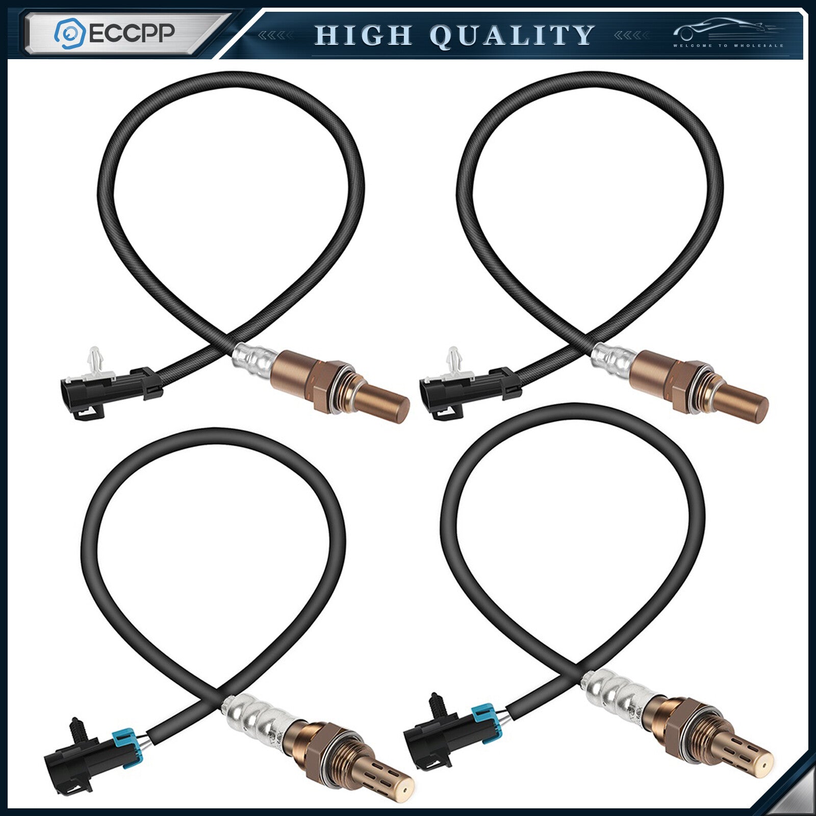 4pcs Upstream & Downstream O2 Oxygen Sensor for 99-02 GMC Sierra 1500 4.3L 4.8L 6B93BC-57